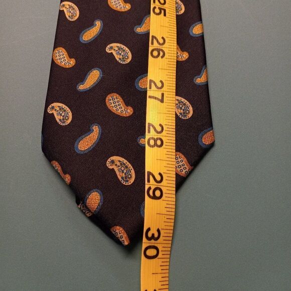 Fendi Silk Black, Gold and Blue Paisley design Tie - Picture 2 of 7